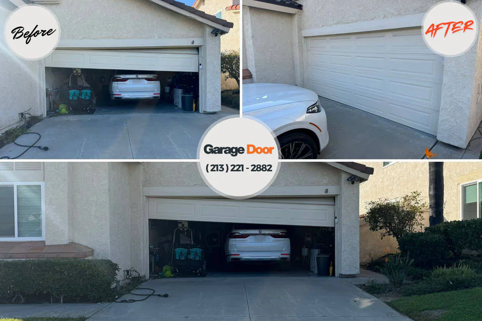 Before and after: garage door repair Pompton Lakes, NJ